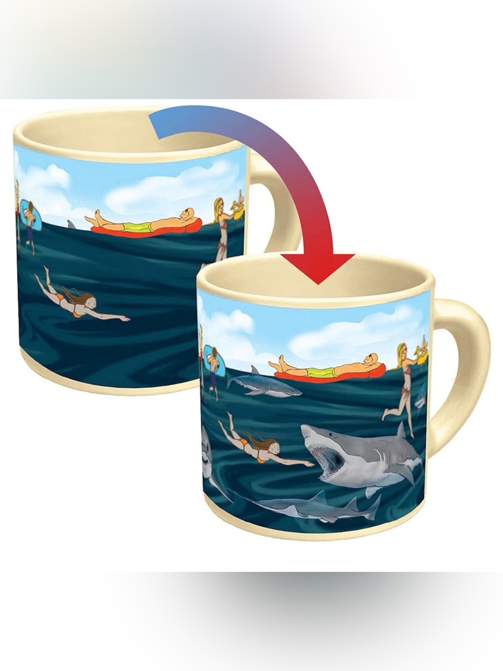 Shark Attack Heat Changing Mug Unemployed Philosophers Guild